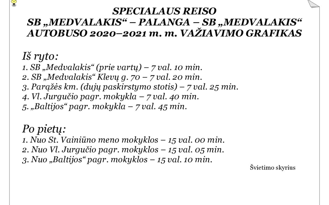 Autobusų važiavimo grafikai