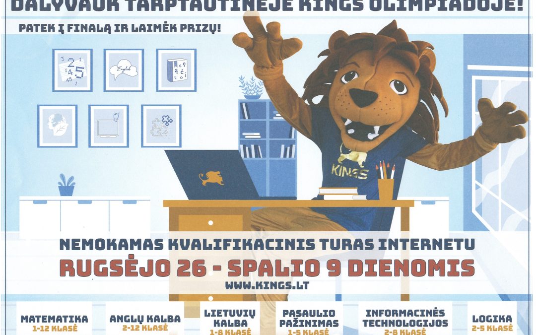 Sveikiname tarptautinės olimpiados „KINGS” laimėtojus!